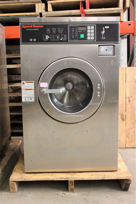 Washer is wrapped and palleted for shipping. . Used speed queen washer